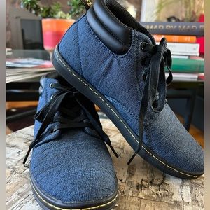 Dr. Martens air wair denim low top boots size 8